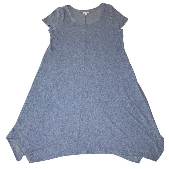 J Jill Dress Womens Medium Pure Jill Blue Swing Tee Shirt Pockets Mini Stretch - Picture 3 of 8